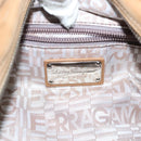 Salvatore Ferragamo Hand Bag Leather Brown Silver Auth BA5508-16