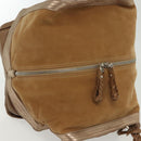 Salvatore Ferragamo Hand Bag Leather Brown Silver Auth BA5508-6