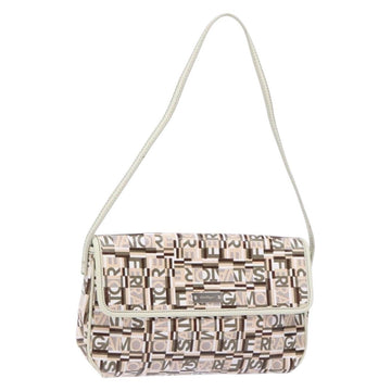 Salvatore Ferragamo Accessory Pouch PVC Beige Silver Auth BA5509