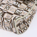 Salvatore Ferragamo Accessory Pouch PVC Beige Silver Auth BA5509-9