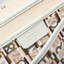 Salvatore Ferragamo Accessory Pouch PVC Beige Silver Auth BA5509-12