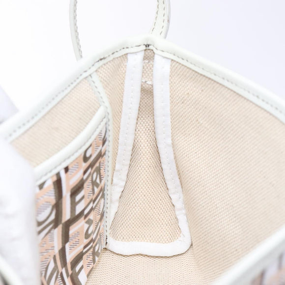 Salvatore Ferragamo Accessoirebeutel PVC Beige Silber Auth BA5509