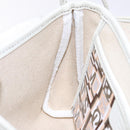 Salvatore Ferragamo Accessory Pouch PVC Beige Silver Auth BA5509-19