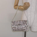Salvatore Ferragamo Accessory Pouch PVC Beige Silver Auth BA5509-21