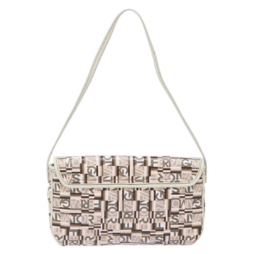 Salvatore Ferragamo Accessory Pouch PVC Beige Silver Auth BA5509 - 0