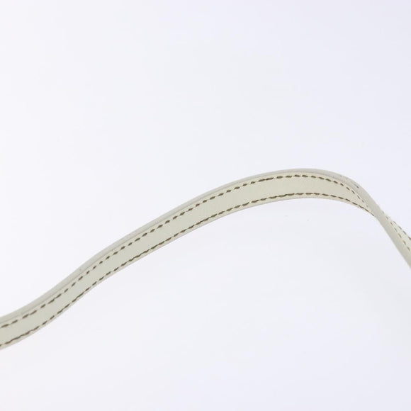 Salvatore Ferragamo Accessory Pouch PVC Beige Silver Auth BA5509