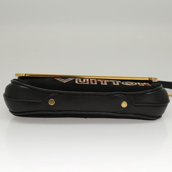 LOUIS VUITTON Avant Garde Shoulder Bag Suede Leather Black M97093 LV Auth BA550S