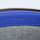 CELINE Trio Shoulder Bag Leather Green Gold Auth BA5510-10