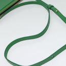 CELINE Trio Shoulder Bag Leather Green Gold Auth BA5510-7