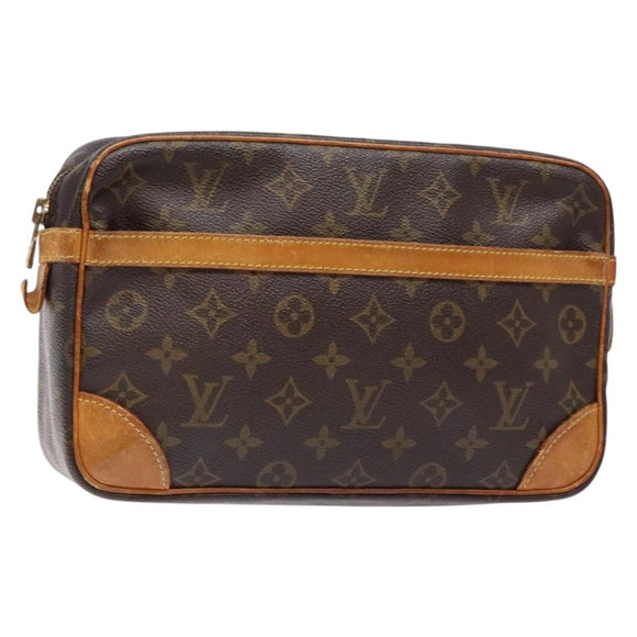 LOUIS VUITTON Monogram Compiegne 28 Clutch Bag M51845 LV Auth BA5512