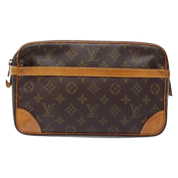 LOUIS VUITTON Monogram Compiegne 28 Clutch Bag M51845 LV Auth BA5512