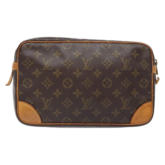 LOUIS VUITTON Monogram Compiegne 28 Clutch Bag M51845 LV Auth BA5512