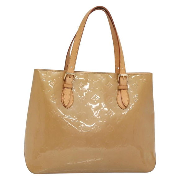 LOUIS VUITTON Monogram Vernis Brentwood Shoulder Bag Noisette M91511 Auth BA5515