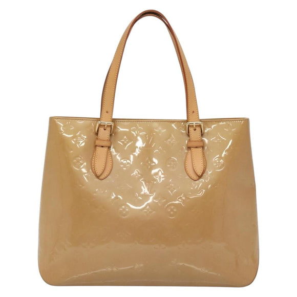 LOUIS VUITTON Monogram Vernis Brentwood Shoulder Bag Noisette M91511 Auth BA5515