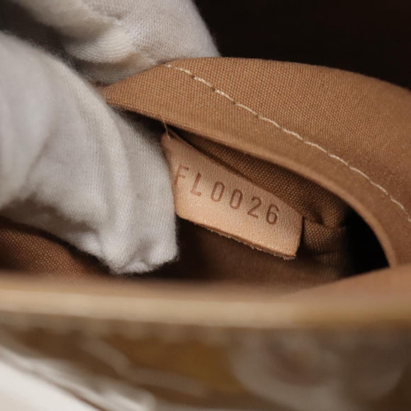 LOUIS VUITTON Monogram Vernis Brentwood Shoulder Bag Noisette M91511 Auth BA5515