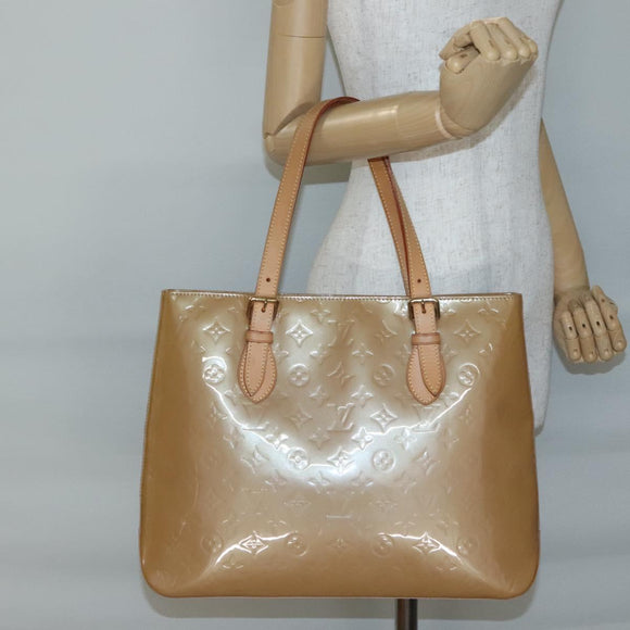 LOUIS VUITTON Monogram Vernis Brentwood Shoulder Bag Noisette M91511 Auth BA5515