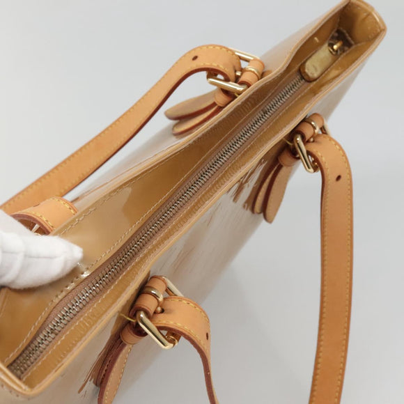 LOUIS VUITTON Monogram Vernis Brentwood Shoulder Bag Noisette M91511 Auth BA5515