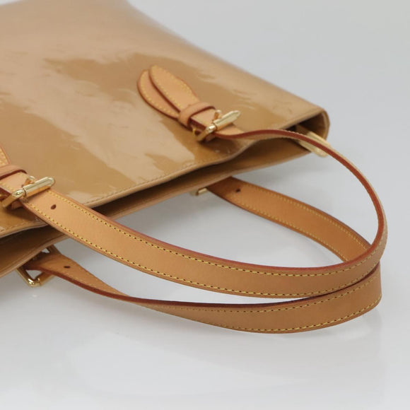 LOUIS VUITTON Monogram Vernis Brentwood Shoulder Bag Noisette M91511 Auth BA5515