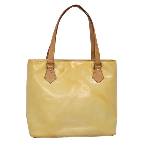 LOUIS VUITTON Monogram Vernis Houston Hand Bag Gris M91053 LV Auth BA5516