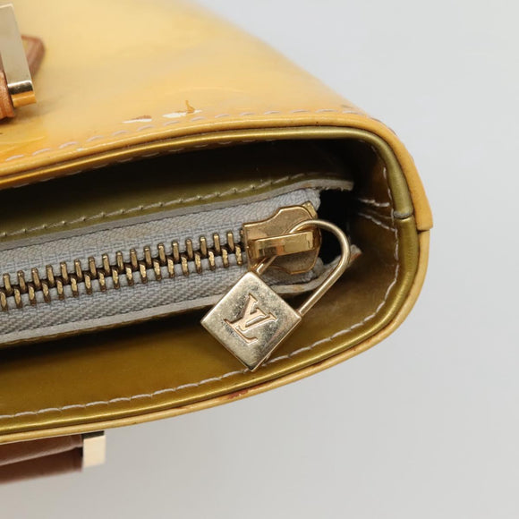 LOUIS VUITTON Monogram Vernis Houston Hand Bag Gris M91053 LV Auth BA5516