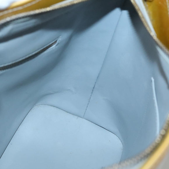 LOUIS VUITTON Monogram Vernis Houston Hand Bag Gris M91053 LV Auth BA5516