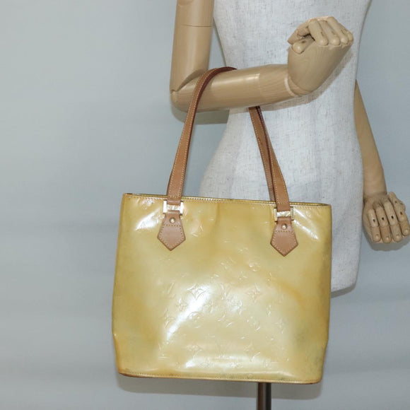 LOUIS VUITTON Monogram Vernis Houston Hand Bag Gris M91053 LV Auth BA5516