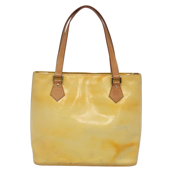 LOUIS VUITTON Monogram Vernis Houston Hand Bag Gris M91053 LV Auth BA5516