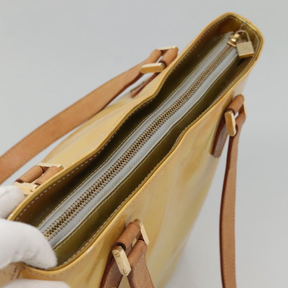 LOUIS VUITTON Monogram Vernis Houston Hand Bag Gris M91053 LV Auth BA5516