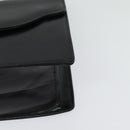 GUCCI Chain Shoulder Bag Leather Vintage Black Gold Auth BA5518-15