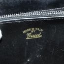 GUCCI Chain Shoulder Bag Leather Vintage Black Gold Auth BA5518-18