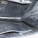 GUCCI Chain Shoulder Bag Leather Vintage Black Gold Auth BA5518-19