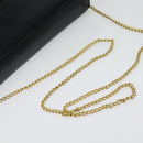 GUCCI Chain Shoulder Bag Leather Vintage Black Gold Auth BA5518-7