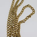 GUCCI Chain Shoulder Bag Leather Vintage Black Gold Auth BA5518-14