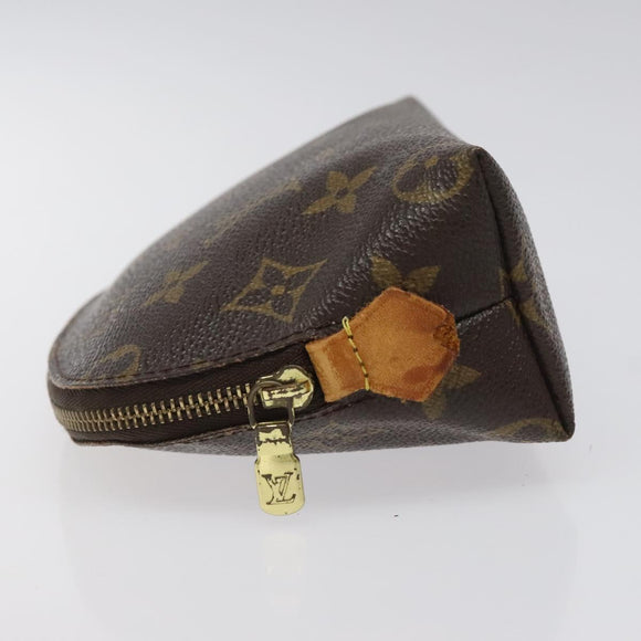 LOUIS VUITTON Monogram Pochette Cosmetic PM Cosmetic Pouch M47515 LV Auth BA552