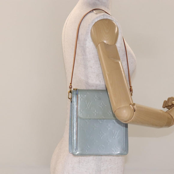 LOUIS VUITTON Monogram Vernis Motto Pouch Lavande M91224 LV Auth BA5520