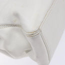 CHANEL COCO Mark Hand Bag Caviar Skin White Gold CC Auth BA5529-17