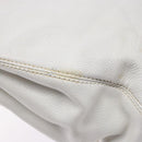 CHANEL COCO Mark Hand Bag Caviar Skin White Gold CC Auth BA5529-9