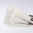 CHANEL COCO Mark Hand Bag Caviar Skin White Gold CC Auth BA5529-3