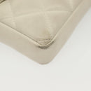 CHANEL Matelasse Chain Waist bag Lamb Skin White Gold CC Auth BA5530-8