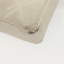 CHANEL Matelasse Chain Waist bag Lamb Skin White Gold CC Auth BA5530-15