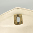 CHANEL Matelasse Chain Waist bag Lamb Skin White Gold CC Auth BA5530-10