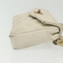 CHANEL Matelasse Chain Waist bag Lamb Skin White Gold CC Auth BA5530-3