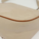 CELINE Shoulder Bag Leather Beige Gold Auth BA5533-17