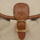 CELINE Shoulder Bag Leather Beige Gold Auth BA5533-18