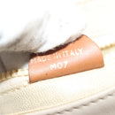 CELINE Shoulder Bag Leather Beige Gold Auth BA5533-12