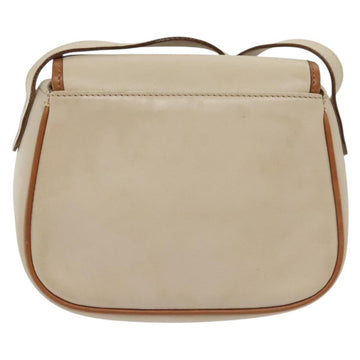 CELINE Shoulder Bag Leather Beige Gold Auth BA5533 - 0