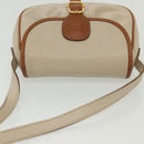 CELINE Shoulder Bag Leather Beige Gold Auth BA5533-6
