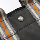 HERMES Fourre Tout PM Hand Bag Canvas Silver Gray Auth BA5534-17