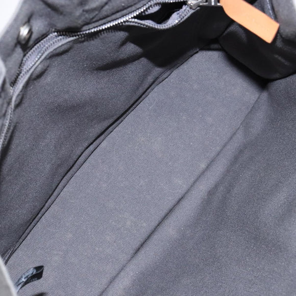 HERMES Fourre Tout PM Hand Bag Canvas Silver Gray Auth BA5534