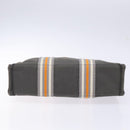 HERMES Fourre Tout PM Hand Bag Canvas Silver Gray Auth BA5534-5